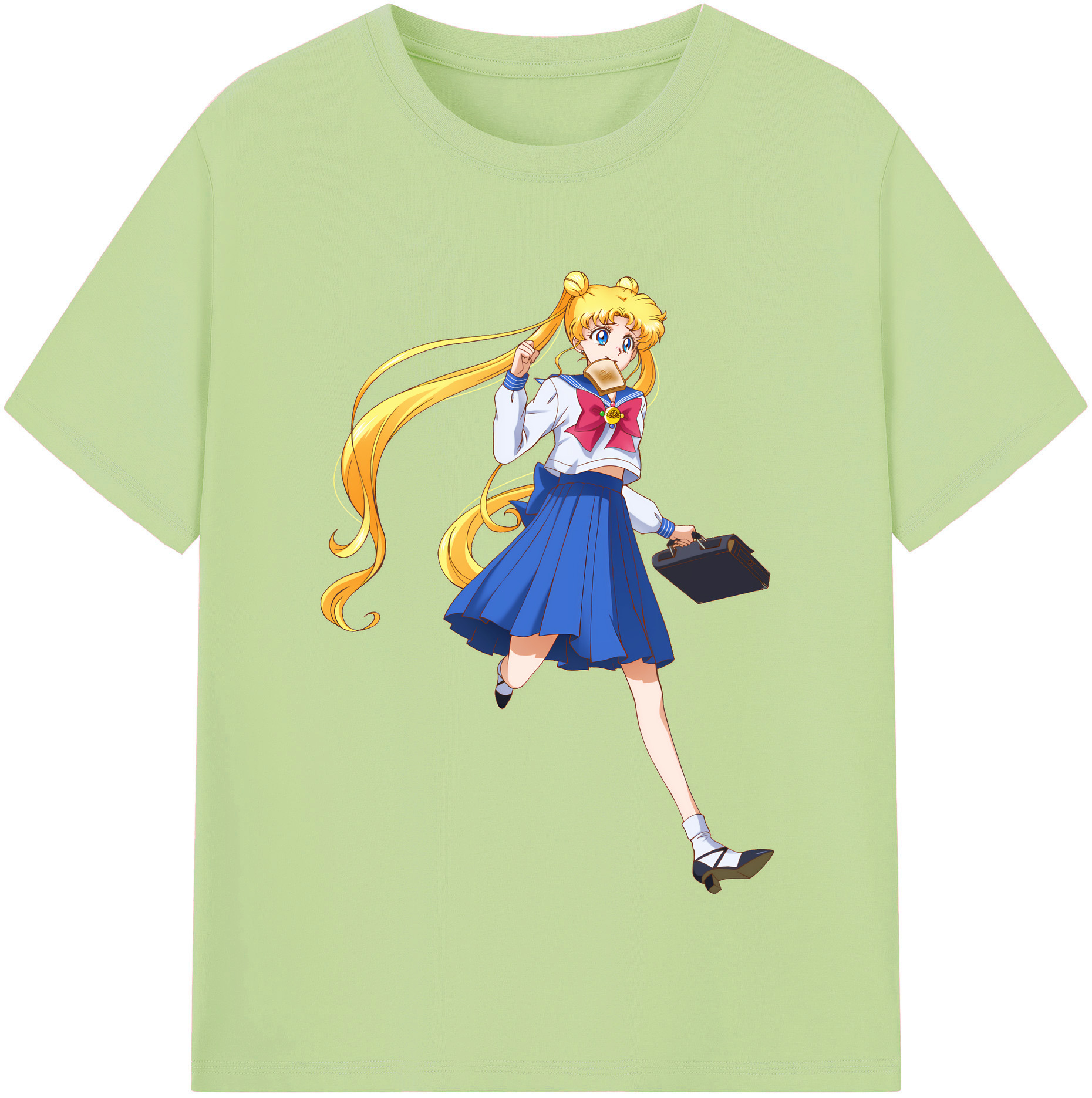（画像用） 美少女戦士セーラームーン 愛野 美奈子 あいの みなこ Sailor Moon Aino Minako 綿100％半袖Tシャツ（フロントプリント）